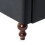 Three Seater Chesterfield Style Leatherette Upholstery Black 5