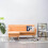 Bench L-shaped 171.5x138x81.5 cm fabric orange 2