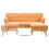 Bench L-shaped 171.5x138x81.5 cm fabric orange 3