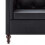 Three Seater Chesterfield Style Leatherette Upholstery Black 7