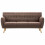 Three-seater sofa 172x70x82 cm fabric brown 3