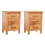 Nightstands 2 pcs 15.8"x11.8"x21.3" Solid Oak Wood 2