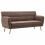 Three-seater sofa 172x70x82 cm fabric brown 4