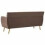 Three-seater sofa 172x70x82 cm fabric brown 5