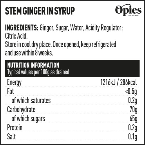 Opies Stem Ginger in Syrup 1.35kg 1