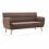 Three-seater sofa 172x70x82 cm fabric brown 9