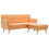 Bench L-shaped 171.5x138x81.5 cm fabric orange 4