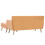 Bench L-shaped 171.5x138x81.5 cm fabric orange 6