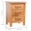 Nightstands 2 pcs 15.8"x11.8"x21.3" Solid Oak Wood 6