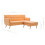 Bench L-shaped 171.5x138x81.5 cm fabric orange 10