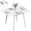 Solid Wood Folding Dining Table, Drop Leaf Table for 2-4 People, Rectangle Kitchen Table for Small Space, White 1