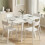 Solid Wood Folding Dining Table, Drop Leaf Table for 2-4 People, Rectangle Kitchen Table for Small Space, White 3