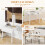 Solid Wood Folding Dining Table, Drop Leaf Table for 2-4 People, Rectangle Kitchen Table for Small Space, White 6