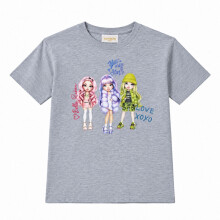 Rainbow High Girls Character T-Shirt 100% Cotton 4-6 Years Grey
