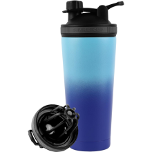 Shaker Bidon Sportif pour Compléments Alimentaires en Acier Isotherme Bleu 750 ml — gourde musculation