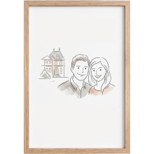 Cadre Photo Diplôme Affiche en Bois MDF Solide Plexi Marron 40x60 cm — cadre mural deco, sous verre 40x60