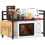 Étagère de Cuisine pour Micro-ondes Extensible Stable en Acier 40-65 cm — rangement plan travail, support four compact 1