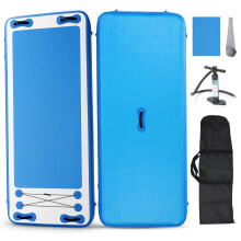 220cm Inflatable Yoga Board & Floating Fitness Mat, Non-Slip Pad for Water Yoga, Pilates & Meditation, Includes Pump & Carry Bag