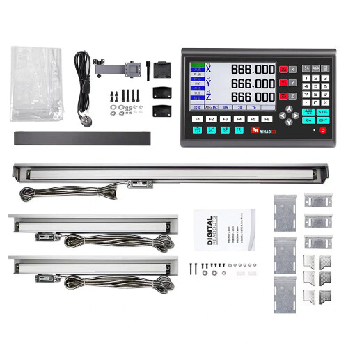 (400+450+900mm) 3-Axis Optical Linear Scale Set with Digital Display, High-Precision Measurement, Optional Scale Lengths 1