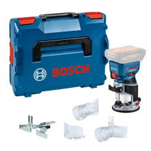 PRO GKF 18V-8 for Bosch Cordless Edge Router 18V Brushless Motor 6mm & 1/4'' Collets Professional Woodworking Trim Router With L-BOXX Case
