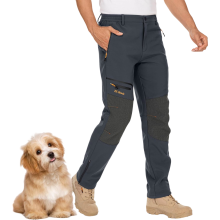 Herren Cargo Trekkinghose Winddicht Wasserdicht Grau 40 — softshellhose herren, winter wanderhose, outdoorhose gefüttert