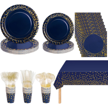 Vaisselle Jetable en Papier pour 20 Personnes Kit Anniversaire Complet — kit decoration anniversaire