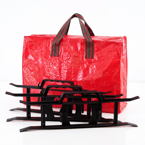 GEEZY GEEZY Christmas Decoration Storage Bag Christmas Lights Storage Organizer w/ H Frame