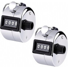 Mechanical Manual People Counter 4-Digit Clicker Numerators 2-Pack