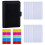 12-Piece A6 Binder Pockets Set with A6 PU Leather Binder Cover - 6-Ring Budget Binder 1