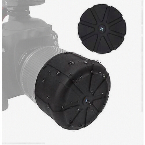 2 PCS Dustproof Silicone SLR Camera Lens Cover