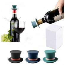 3 Reusable Wine Stoppers, Silicone Wine Cap Set, Magic Cap Decor for Beverages, Champagne,Wine Corks, Suitable for Christmas, New Year's Parties