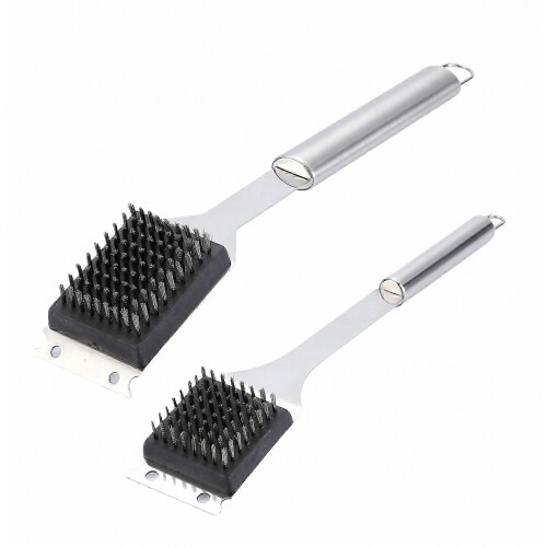 2-Pack Professional Stainless Steel Grill Cleaning Brushes for BBQ