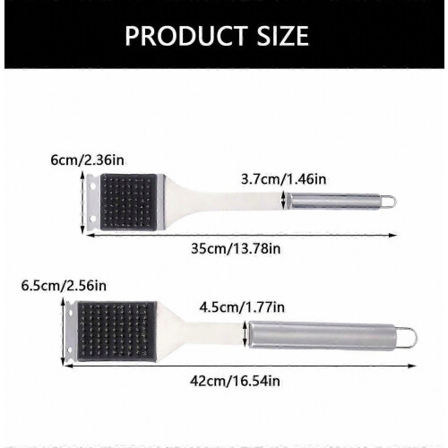 2-Pack Professional Stainless Steel Grill Cleaning Brushes for BBQ 2