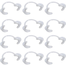 12 Pieces Opener Size 96x70x20mm, Clear C Shaped Dental Tool with Chin Retractor for Dental Care, Easy to Use and Store, Great Value for Everyday Use