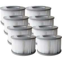 8 Pack Filter Cartridges for Portable Inflatable Spa Pools, 108x69mm Hot Tub Water Filter, Practical Choice for Home and Daily Use