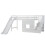 Noa and Nani Kasja Staircase Midsleeper Cabin Bed with Window & Slide in White 5
