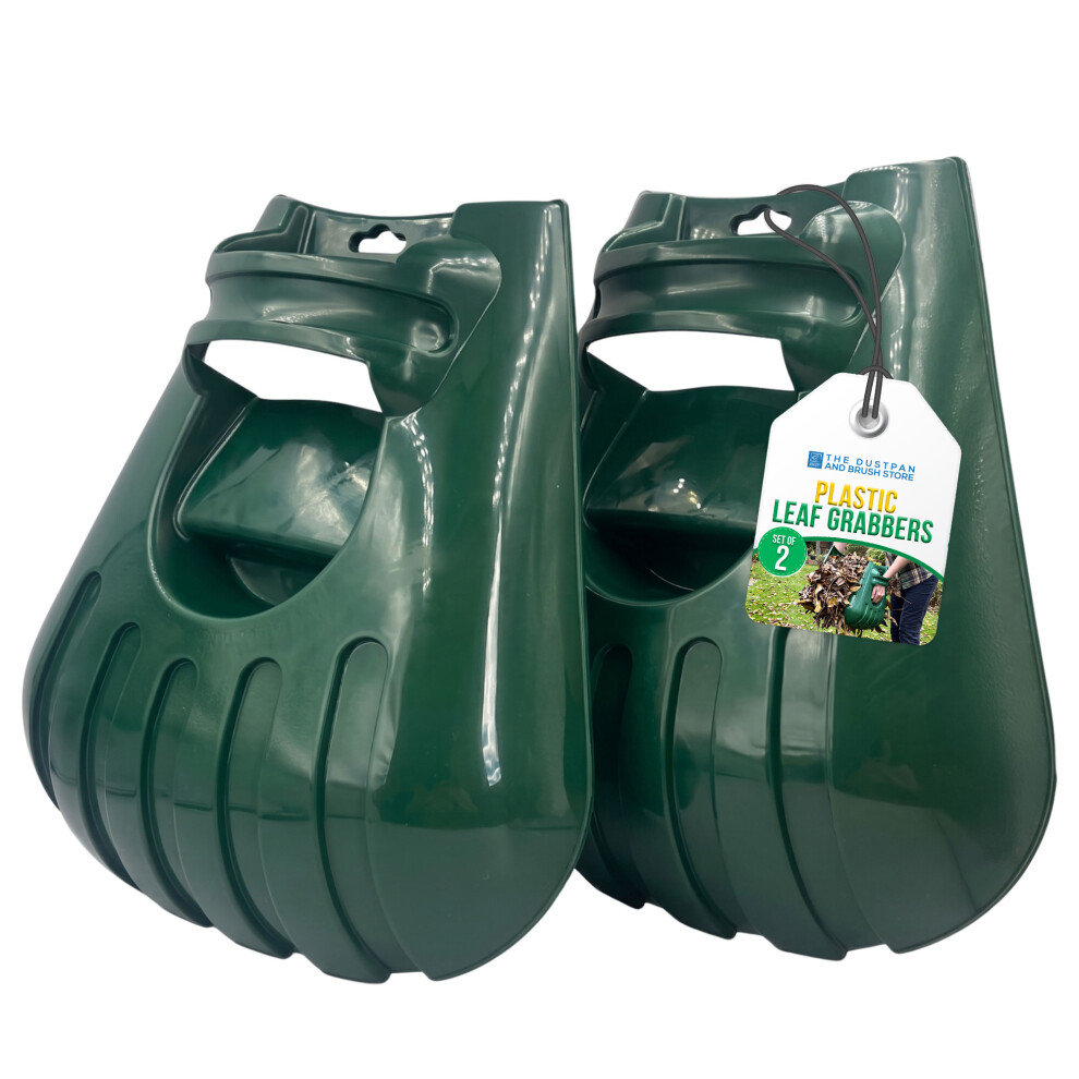The Dustpan & Brush Store Garden Leaf Scoops Hand Grabbers Leaf Collectors - Green - Image 3