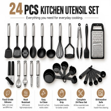 24Pcs Silicone Kitchen Utensil Set Cooking Tools