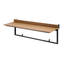 Mesa Suspendida para Balcón 120x37 cm-Duoku-Mesa Plegable Adaptada a los Barandales de Terraza y Exterior, Altura Ajustable