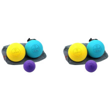 8X KSONE Lacrosse Massage Ball Set-Muscle Massage Roller-Deep Tissue Balls-Hard and Soft Massage Ball with Mini Ball