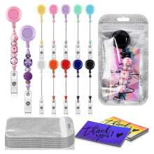 10 Sets Beaded Badge Reel Set Retractable Clip Holder for Beading for Jewelry DIY GiftCraft Making C