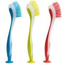 3 Pieces Dish Brush Round Head Set in Different Colors, Kitchen Scrub Brush for Dishes and Pans, Easy to Use and Store, Great Value for Everyday Use