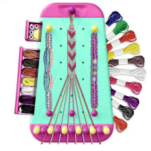 (Green) Friendship Bracelet Jewelry Making Kit for Girl Arts and Crafts Bracelets String Maker Kit Pretend Play Toy Pink