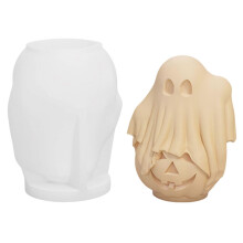 3D Ghostes Candle Molds Silicone Moulds Funny Halloween Moulds Handmade Scented Candle Molds for Halloween Decorations