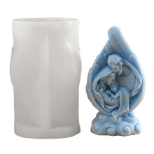 (3) Candle Mold Holy Family Nativity Resin Plaster DIY Epoxy Resin Aromatherapy Scented Candle Soap Silicone Mould