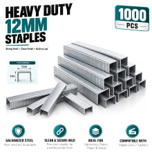 1000pcs 12mm Staples Pins Heavy Duty Stapler Upholstery Set