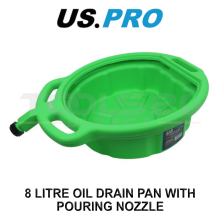 US PRO Tools 8 Litre Drain Pan with Pouring Nozzle 6318