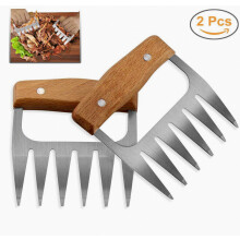 2PC Bear Claw Meat Grinder Tear Meat Tools Bear Claw BBQ Compatiblek To Tear Meat Food Compatiblek Points As Meat Barbecue Tools In The Kitchen Outdo
