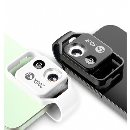 Accessoire pour microscope de téléphone portable grossissant 200x avec lentille, mini microscope nu 2