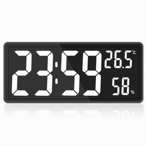 Led Digital Wall Clock, Large Digits Display,indoor Office White_Surprise Gift